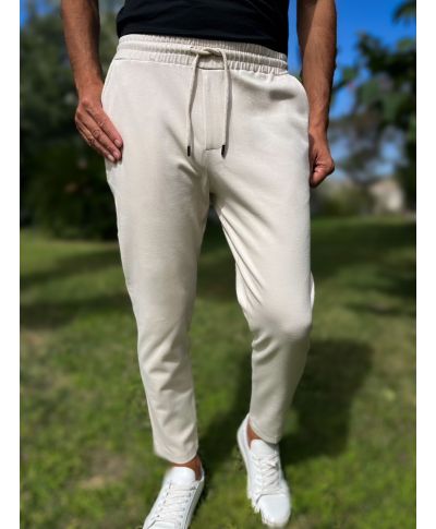 Pantaloni uomo con coulisse, beige - Paul Miranda -Abbigliamento uomo online - Gogolfun.it