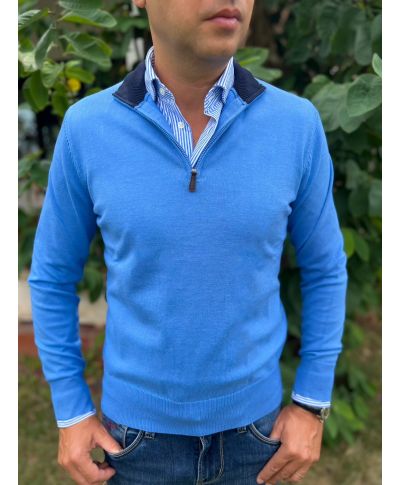 Maglione uomo mezza zip - Nik - KeyJey