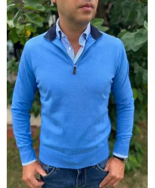 Maglione uomo mezza zip - KeyJey