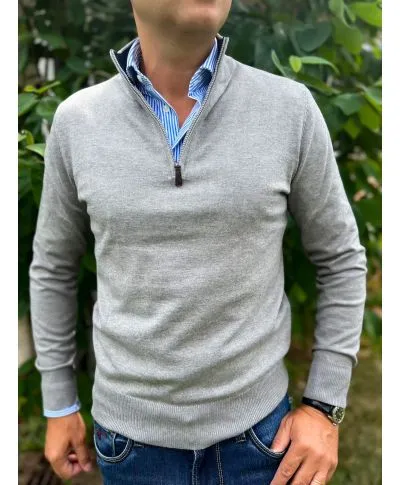 Maglione uomo mezza zip - Key Jey