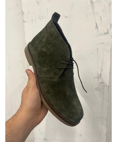 Polacchina uomo scamosciata, vera Pelle - Arek - Made in Italy