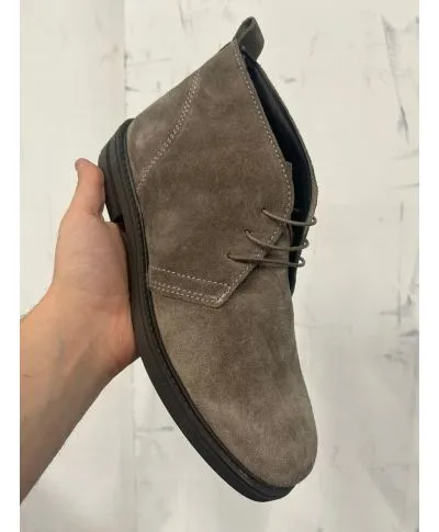 Polacchina uomo scamosciata, vera Pelle - Arek - Made in Italy