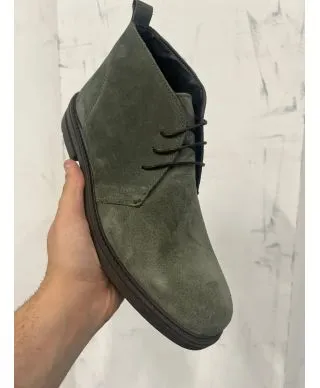 Polacchina uomo scamosciata, vera Pelle - Arek - Made in Italy