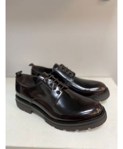 Stingata uomo, vitello spazzolato - Colore Bordeaux - Made in Italy - Horse - Vera pelle