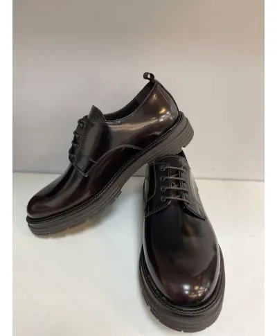 Stingata uomo, vitello spazzolato - Colore Bordeaux - Made in Italy - Horse - Vera pelle