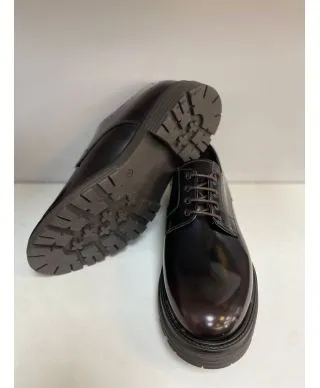 Stingata uomo, vitello spazzolato - Colore Bordeaux - Made in Italy - Horse - Vera pelle