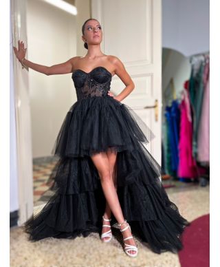 Abito diciottesimo con coda staccabile - Hura - Vestiti diciottesimo online - Gogolfun.it