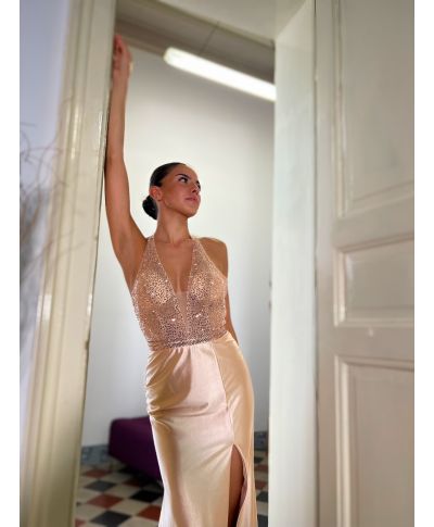 Vestito a sirena con schiena scoperta - Goldy - Gogolfun.it