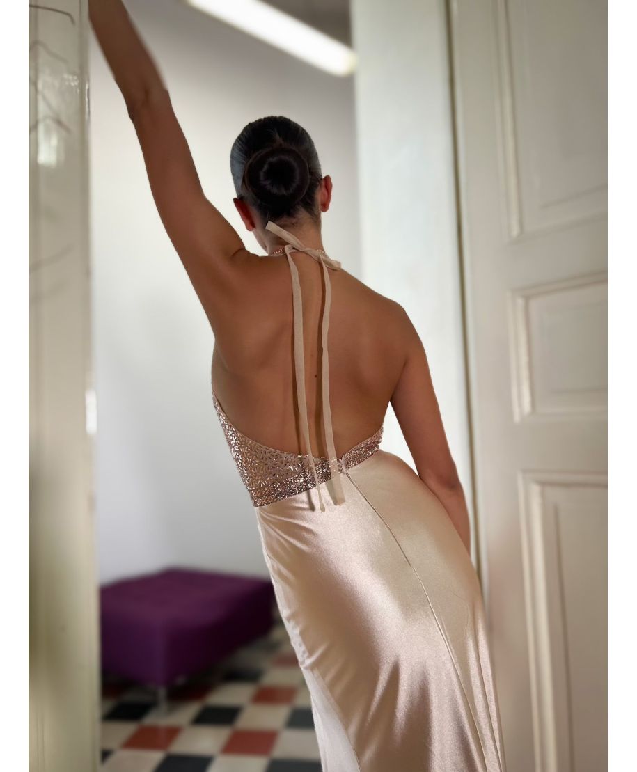 Vestito a sirena con schiena scoperta - Goldy - Gogolfun.it