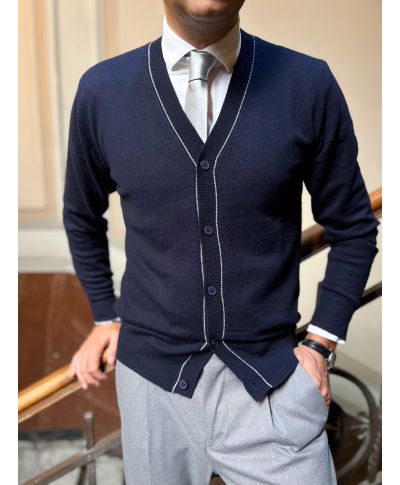 Cardigan uomo con bottoni - Key Jey - Maglioni uomo online - Gogolfun.it
