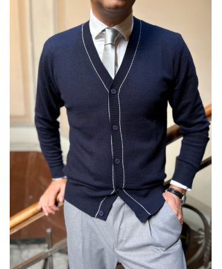Cardigan uomo con bottoni - Key Jey - Maglioni uomo online - Gogolfun.it