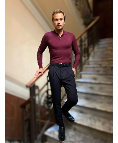 Polo manica lunga - Key Jey - Maglioni uomo online - Gogolfun.it