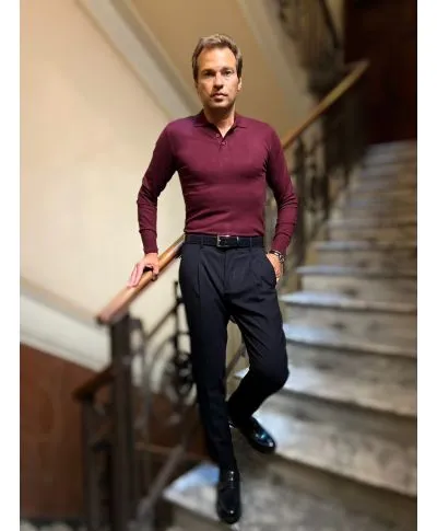 Polo manica lunga - Key Jey - Maglioni uomo online - Gogolfun.it