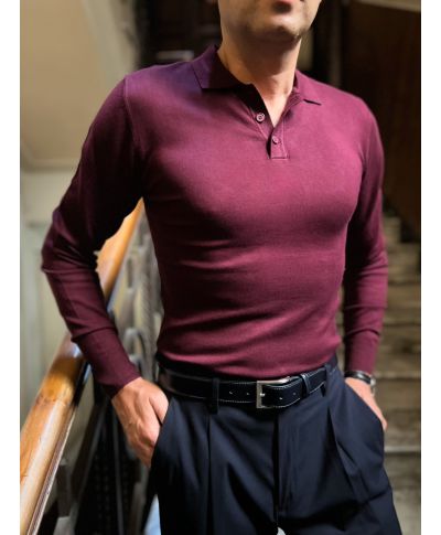 Polo manica lunga - Key Jey - Maglioni uomo online - Gogolfun.it