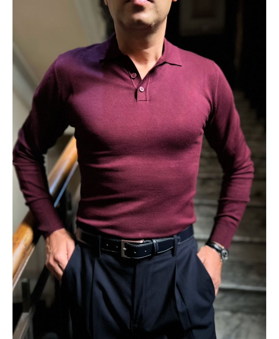 Polo manica lunga - Key Jey - Maglioni uomo online - Gogolfun.it