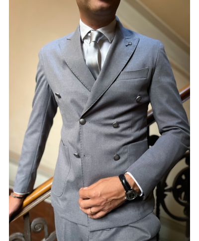 Giacca doppiopetto, grigia - Paul Miranda - Abbigliamento Gogolfun.it