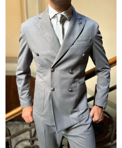 Giacca doppiopetto, grigia - Paul Miranda - Abbigliamento Gogolfun.it