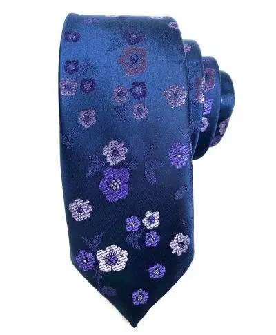 Cravatta slim - Blu - Fantasia - pochette