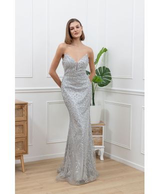 Vestito da cerimonia argento - Vestiti da diciottesimo e matrimonio - Gogolfun.it