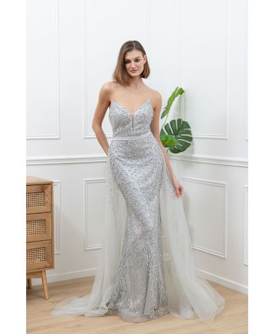 Vestito da cerimonia argento - Vestiti da diciottesimo e matrimonio - Gogolfun.it