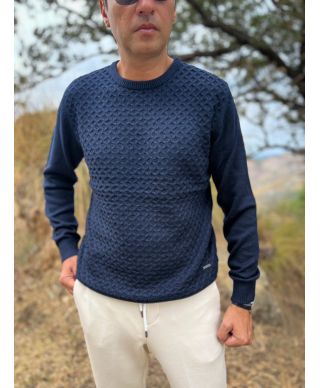 Maglione uomo girocollo blu - Abbigliamento uomo online - Gogolfun.it