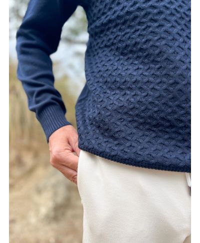 Maglione uomo girocollo blu - Abbigliamento uomo online - Gogolfun.it