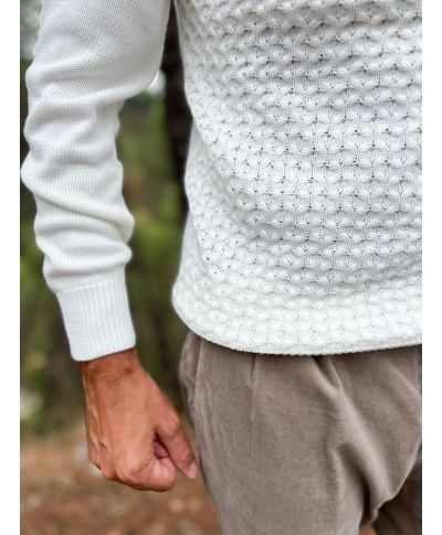Maglione uomo panna, girocollo - Abbigliamento uomo online - Gogolfun.it