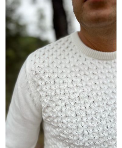 Maglione uomo panna, girocollo - Abbigliamento uomo online - Gogolfun.it