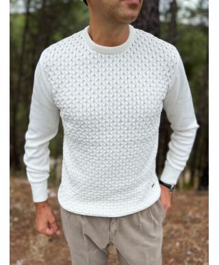 Maglione uomo panna, girocollo - Abbigliamento uomo online - Gogolfun.it