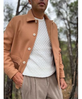 Maglione uomo panna, girocollo - Abbigliamento uomo online - Gogolfun.it