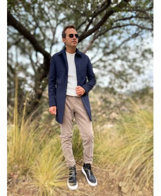 Trench uomo - Paul Miranda - Blu - Corto - Gogolfun.it