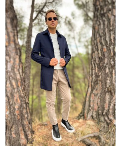 Trench uomo - Paul Miranda - Blu - Corto - Gogolfun.it