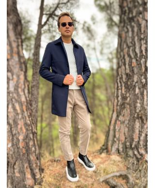 Trench uomo - Paul Miranda - Blu - Corto - Gogolfun.it