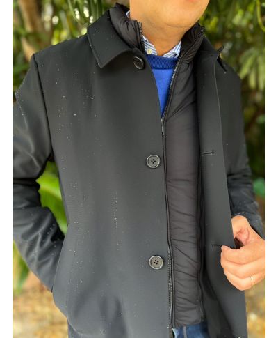 Trench nero imbottito - Livigno - Trench uomo invernali - Gogolfun.it