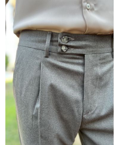 Pantaloni uomo, vita alta -Andrea - Made in Italy - Vestibilità moderna - Paul Miranda
