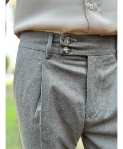 Pantaloni uomo, vita alta -Andrea - Made in Italy - Vestibilità moderna - Paul Miranda
