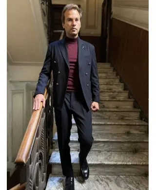 Abito doppiopetto uomo, bottoni particolari - Napoli - Paul Miranda