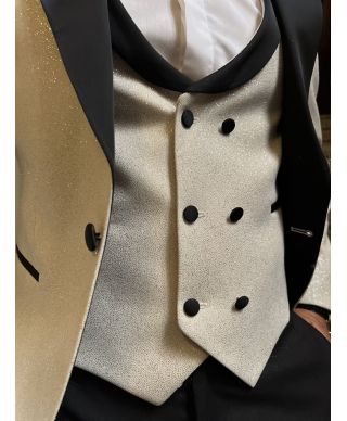 Smoking uomo colore oro - Tuxedo con gilet - Dubai