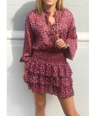 Vestito donna, corto - Manica lunga - Rosso
