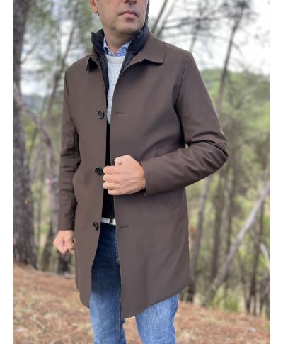 Trench uomo invernale marrone - Livigno - Trench e cappotti uomo online - Gogolfun.it