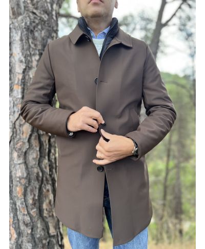 Trench uomo invernale marrone - Livigno - Trench e cappotti uomo online - Gogolfun.it