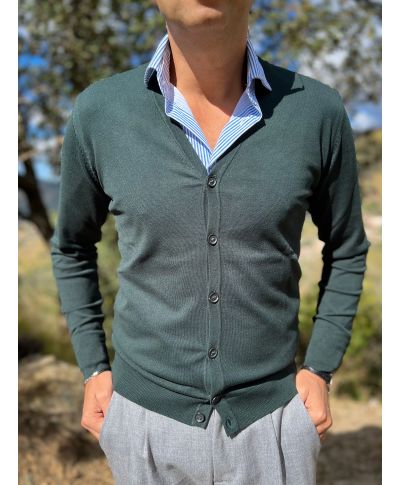 Cardigan verde con bottoni - Kite - Abbigliamento uomo online - Gogolfun.it
