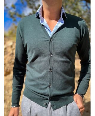 Cardigan verde con bottoni - Kite - Abbigliamento uomo online - Gogolfun.it