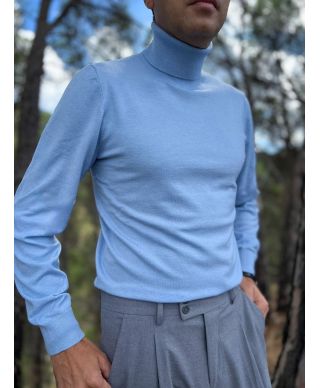 Dolcevita azzurro - Adrian - Maglioni uomo, cardigan, dolcevita - Gogolfun.it