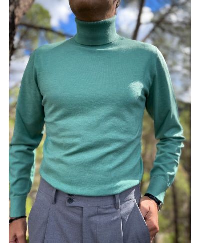 Maglione collo alto verde - Adrian - Maglioni uomo, cardigan, dolcevita, polo - Gogolfun.it