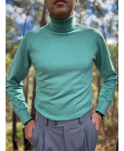 Maglione collo alto verde - Adrian - Maglioni uomo, cardigan, dolcevita, polo - Gogolfun.it