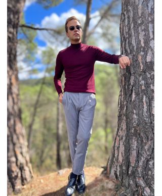 Lupetto bordeaux - Key Jey - Maglioni uomo, cardigan, dolcevita - Gogolfun.it