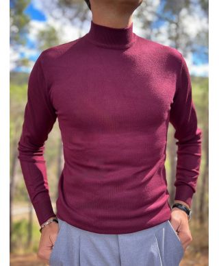 Lupetto bordeaux - Key Jey - Maglioni uomo, cardigan, dolcevita - Gogolfun.it