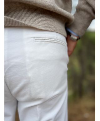 Pantaloni uomo panna in velluto liscio - PAUL MIRANDA