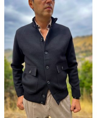 Cardigan uomo con bottoni, nero - Hugo - Cardigan e maglioni uomo online - Gogolfun.it